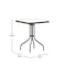 Flash Furniture Barker 23.5'' Bronze Square Tempered Glass Metal Table TLH-073A-1-BZ-GG - alternate 8
